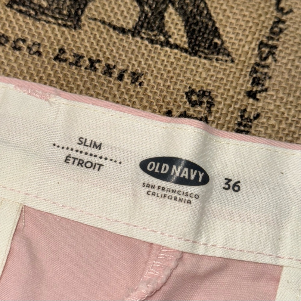 Old Navy NWT! Men's Slim Etroit Pink Core Slim Blush Hue Short Size 36 - Picture 5 of 13